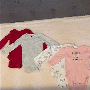 Set of 4 Carter’s Long Sleeve Onesies